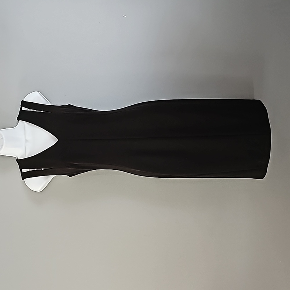 Calvin Klein Black Dress with Pearl Accents Size 4